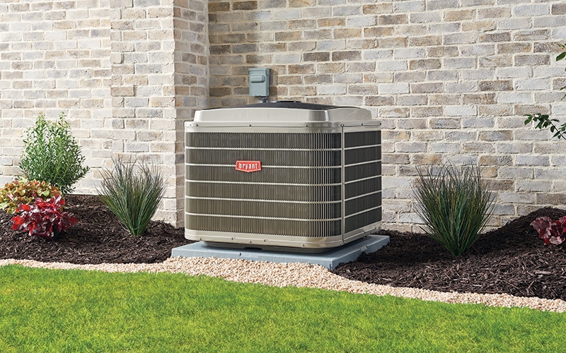 An image of an AC on the yard